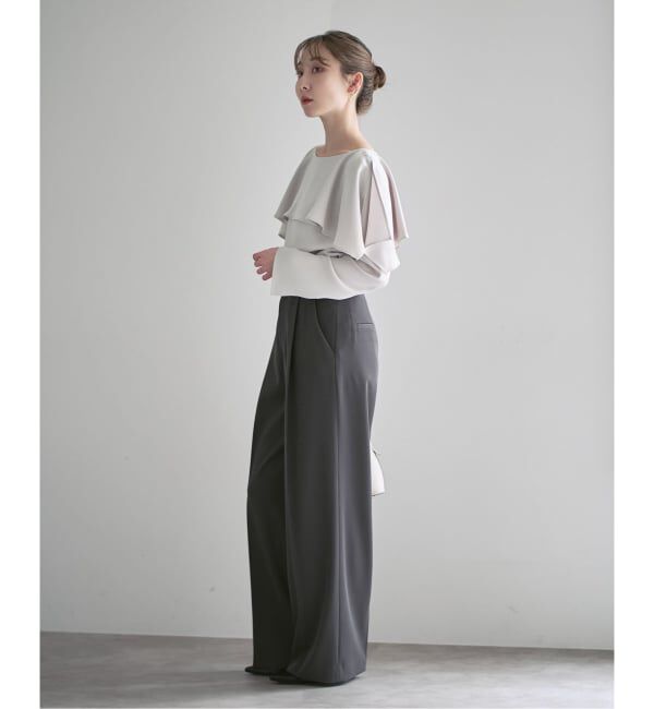 NOBLE「スリットケープブラウス」|シャツ・ブラウス|