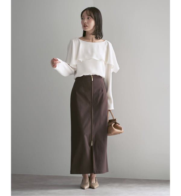 NOBLE「スリットケープブラウス」|シャツ・ブラウス|