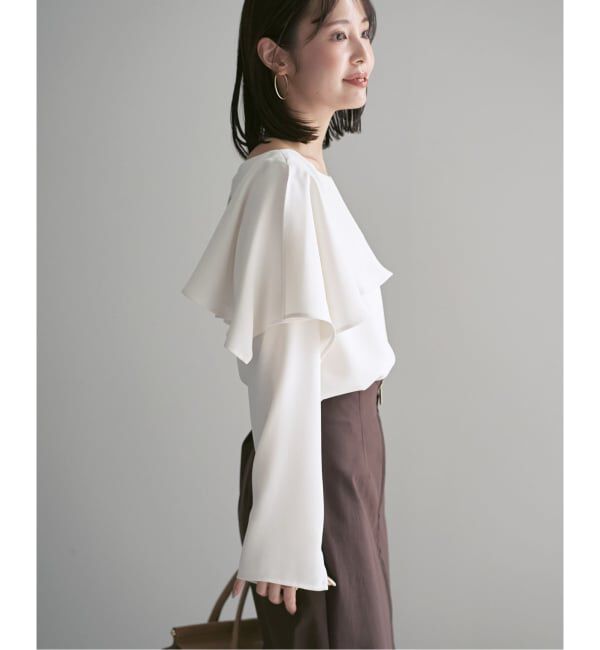 NOBLE「スリットケープブラウス」|シャツ・ブラウス|