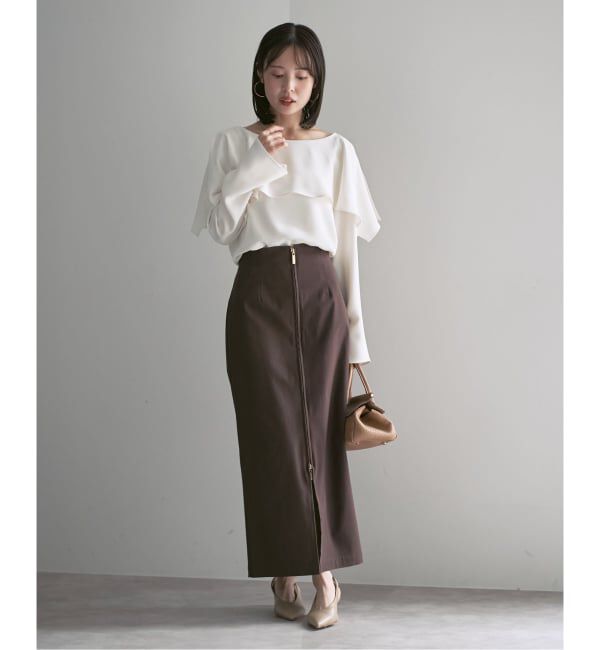 NOBLE「スリットケープブラウス」|シャツ・ブラウス|