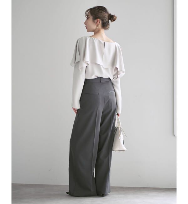 NOBLE「スリットケープブラウス」|シャツ・ブラウス|
