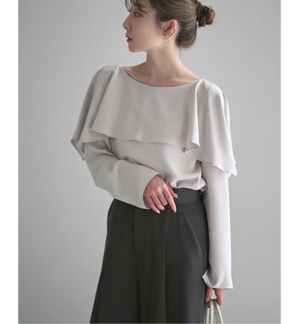 NOBLE「スリットケープブラウス」|シャツ・ブラウス|