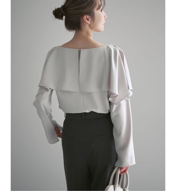 NOBLE「スリットケープブラウス」|シャツ・ブラウス|