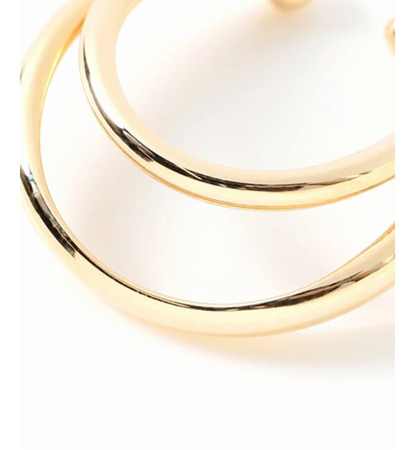 Lilas by Spick&Span「ダブルラインイヤーカフ K10（片耳）」|イヤーカフ|