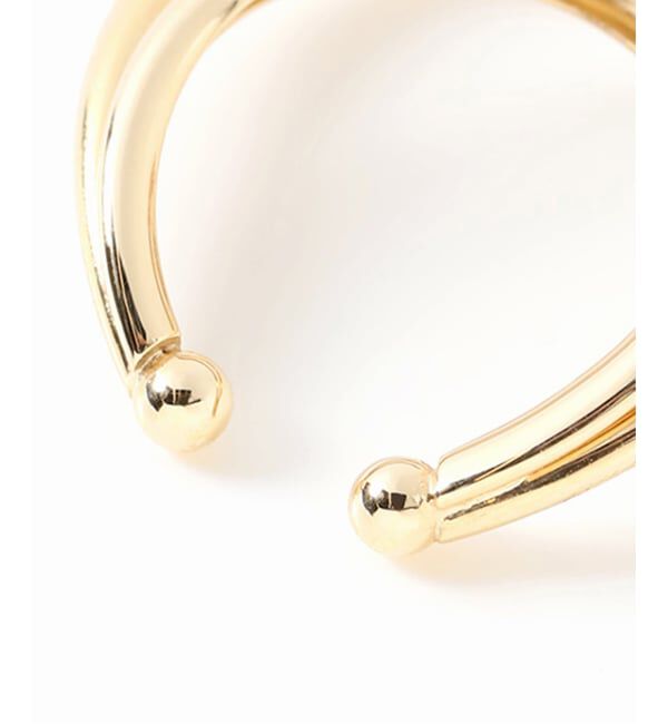 Lilas by Spick&Span「ダブルラインイヤーカフ K10（片耳）」|イヤーカフ|