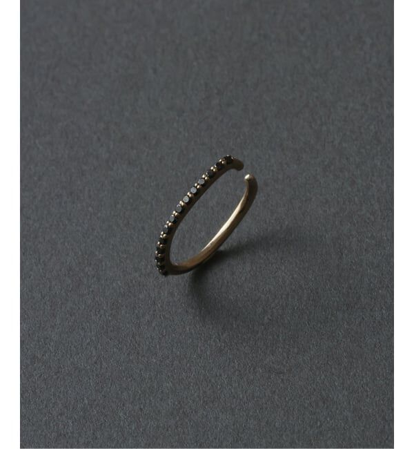 Lilas by Spick&Span「オーバルブラックダイヤエタニティーイヤーカフK10（片耳）」|イヤーカフ|