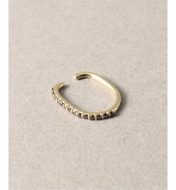 Lilas by Spick&Span「オーバルブラックダイヤエタニティーイヤーカフK10（片耳）」|イヤーカフ|