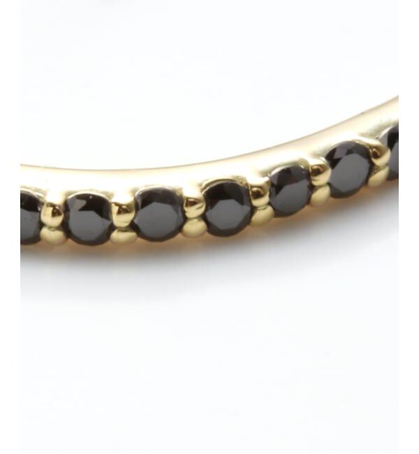 Lilas by Spick&Span「オーバルブラックダイヤエタニティーイヤーカフK10（片耳）」|イヤーカフ|