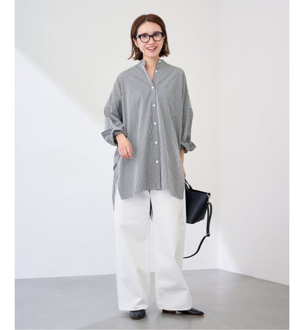 FRAMeWORK「バンドカラーロングシャツ」|シャツ・ブラウス|