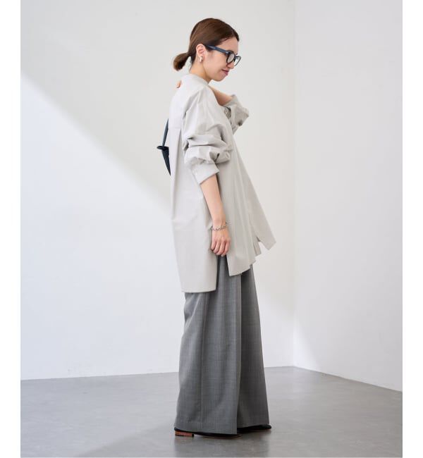 FRAMeWORK「バンドカラーロングシャツ」|シャツ・ブラウス|