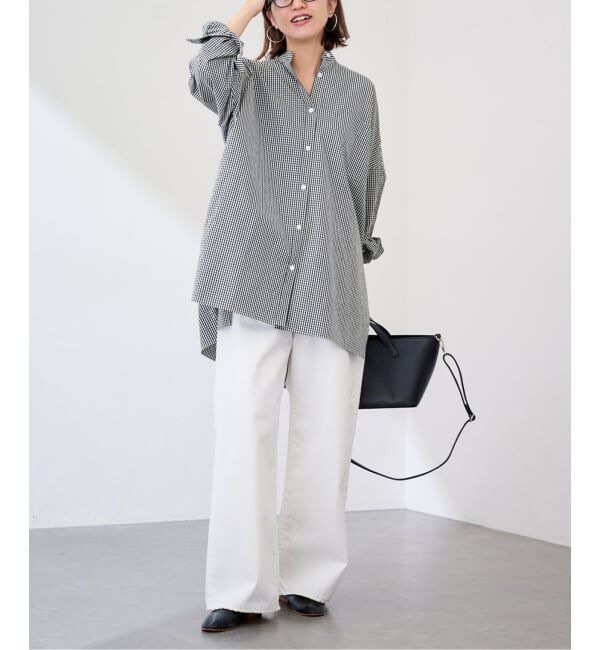 FRAMeWORK「バンドカラーロングシャツ」|シャツ・ブラウス|