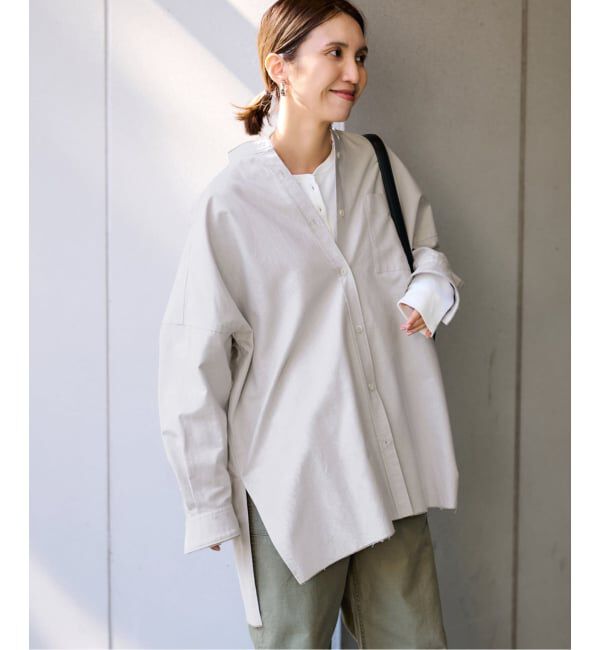 FRAMeWORK「バンドカラーロングシャツ」|シャツ・ブラウス|