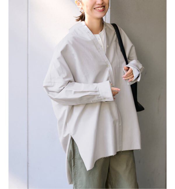 FRAMeWORK「バンドカラーロングシャツ」|シャツ・ブラウス|