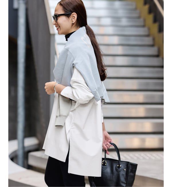 FRAMeWORK「バンドカラーロングシャツ」|シャツ・ブラウス|