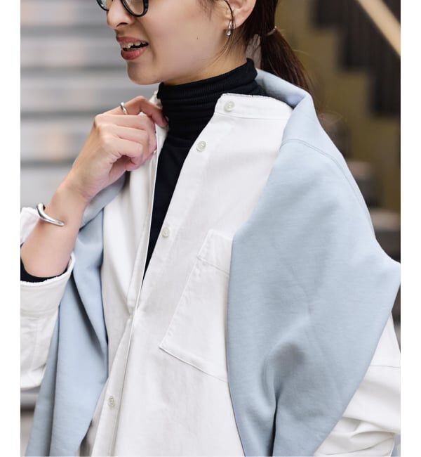 FRAMeWORK「バンドカラーロングシャツ」|シャツ・ブラウス|