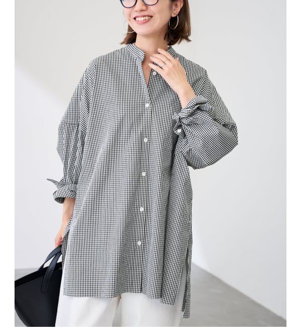 FRAMeWORK「バンドカラーロングシャツ」|シャツ・ブラウス|