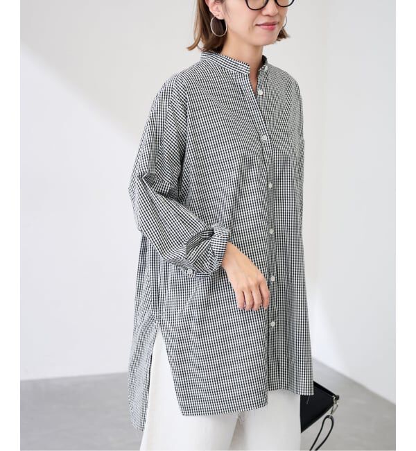 FRAMeWORK「バンドカラーロングシャツ」|シャツ・ブラウス|