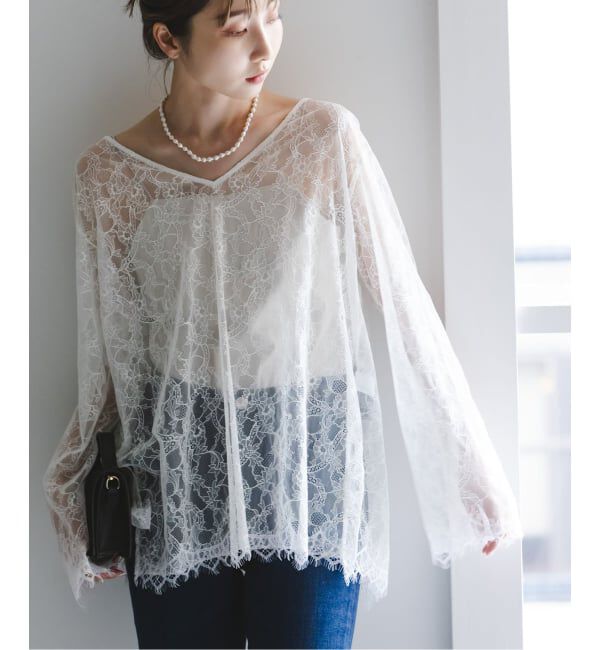NOBLE「《追加》サラサシアーレースブラウス」|シャツ・ブラウス|