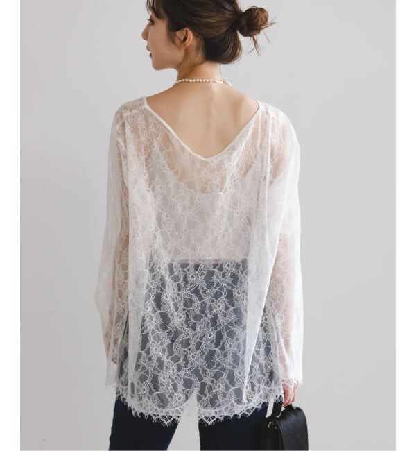 NOBLE「《追加》サラサシアーレースブラウス」|シャツ・ブラウス|