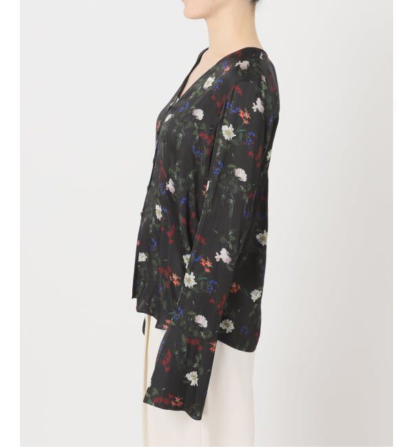 NOBLE「フラワープリントスリットスリーブブラウス」|シャツ・ブラウス|