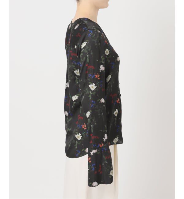 NOBLE「フラワープリントスリットスリーブブラウス」|シャツ・ブラウス|