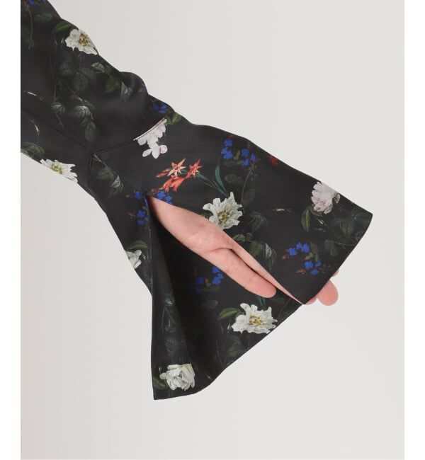 NOBLE「フラワープリントスリットスリーブブラウス」|シャツ・ブラウス|