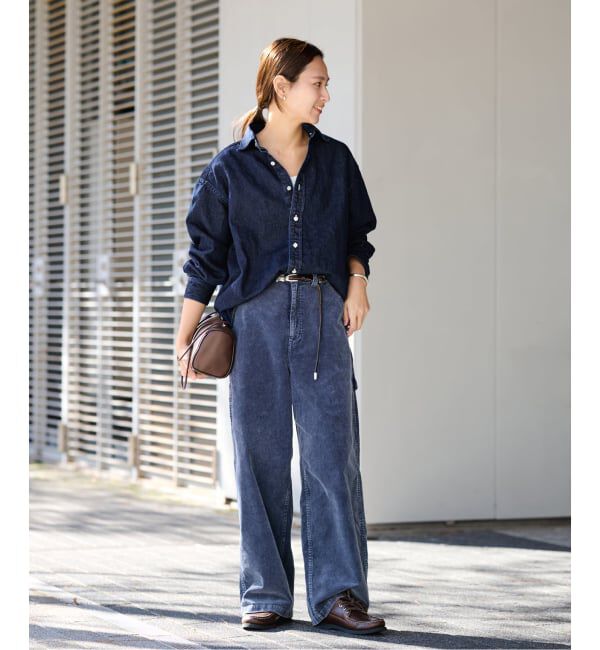 FRAMeWORK「コットンリネンムラ糸デニムシャツ」|シャツ・ブラウス|