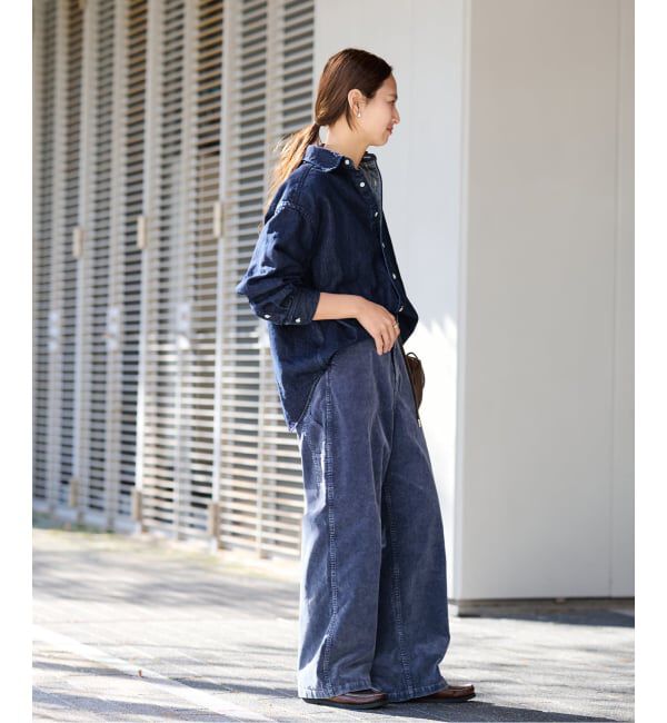 FRAMeWORK「コットンリネンムラ糸デニムシャツ」|シャツ・ブラウス|