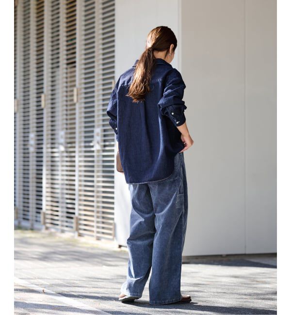 FRAMeWORK「コットンリネンムラ糸デニムシャツ」|シャツ・ブラウス|