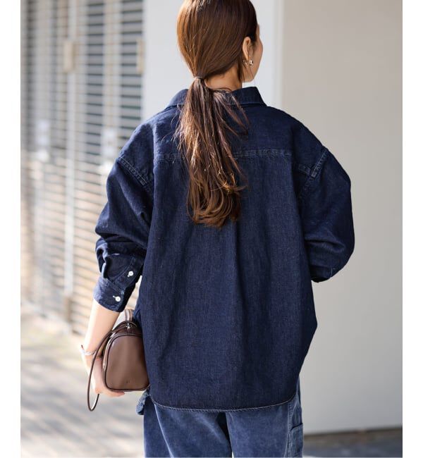 FRAMeWORK「コットンリネンムラ糸デニムシャツ」|シャツ・ブラウス|