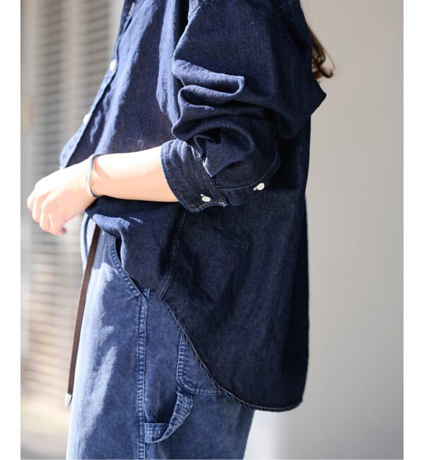 FRAMeWORK「コットンリネンムラ糸デニムシャツ」|シャツ・ブラウス|