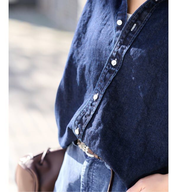 FRAMeWORK「コットンリネンムラ糸デニムシャツ」|シャツ・ブラウス|