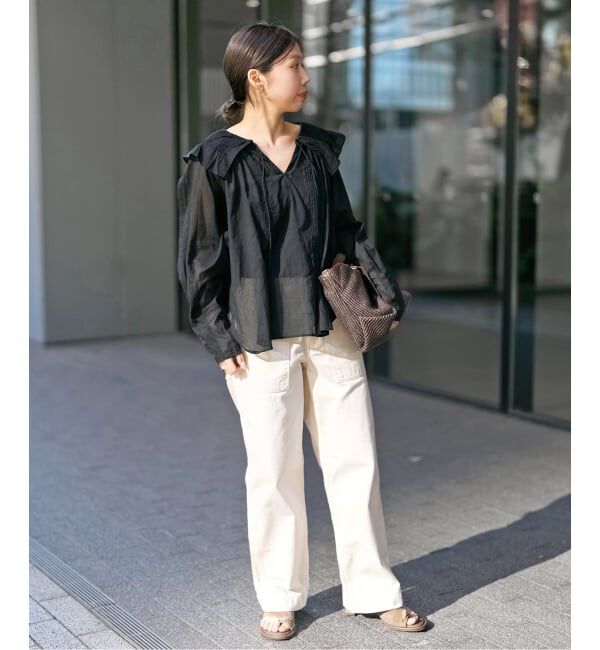 Spick and Span「《予約》ne Quittez pas / ヌキテパ 別注Frill Collar Blouse*」|シャツ・ブラウス|