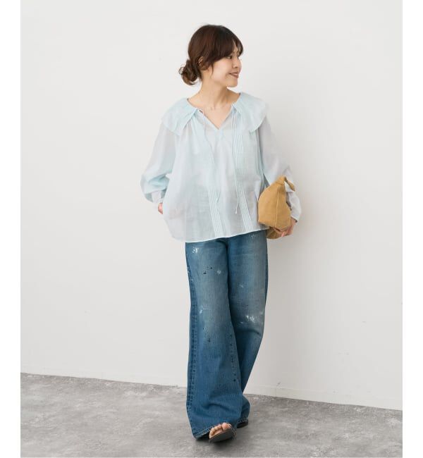 Spick and Span「《予約》ne Quittez pas / ヌキテパ 別注Frill Collar Blouse*」|シャツ・ブラウス|