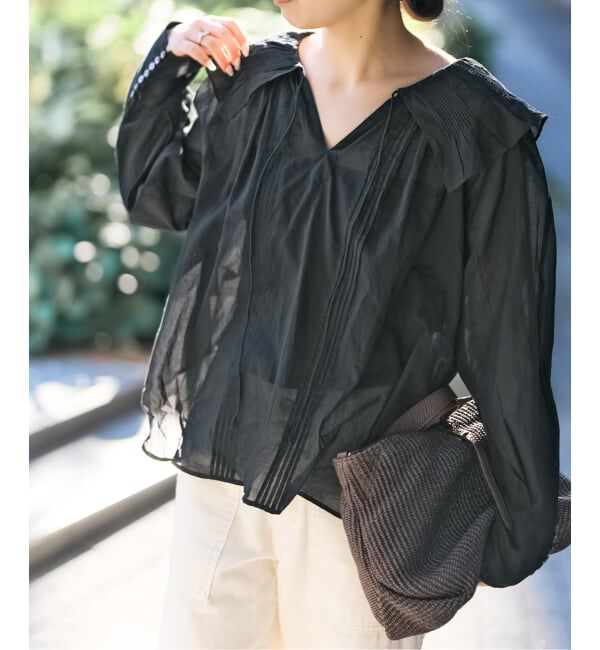 Spick and Span「《予約》ne Quittez pas / ヌキテパ 別注Frill Collar Blouse*」|シャツ・ブラウス|