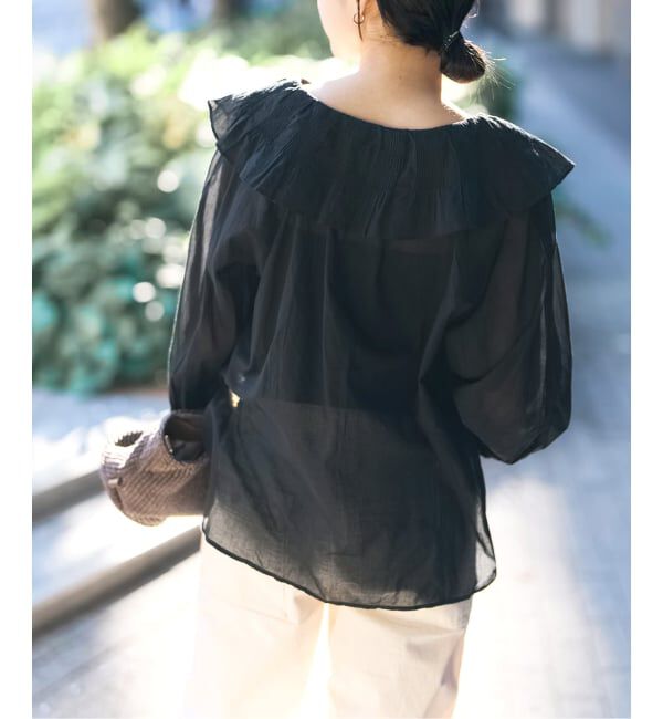 Spick and Span「《予約》ne Quittez pas / ヌキテパ 別注Frill Collar Blouse*」|シャツ・ブラウス|