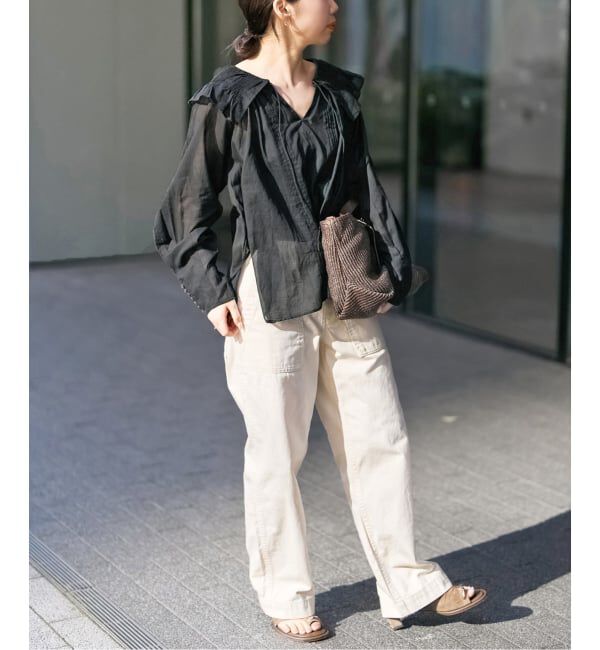 Spick and Span「《予約》ne Quittez pas / ヌキテパ 別注Frill Collar Blouse*」|シャツ・ブラウス|