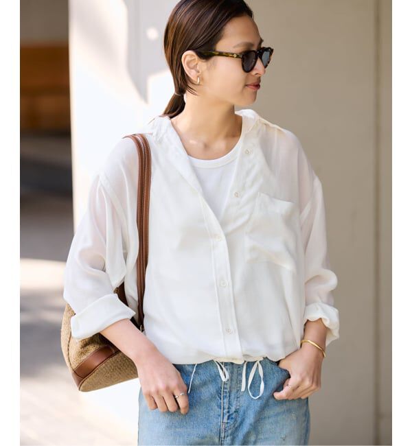 FRAMeWORK「≪予約≫シアービエラドロストレギュラーシャツ」|シャツ・ブラウス|