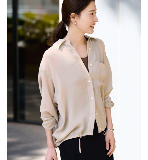 FRAMeWORK「≪予約≫シアービエラドロストレギュラーシャツ」|シャツ・ブラウス|ベージュ