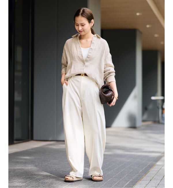 FRAMeWORK「≪追加予約≫タックカーブバックゴムパンツ」|スラックス|