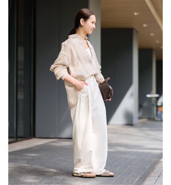 FRAMeWORK「≪追加予約≫タックカーブバックゴムパンツ」|スラックス|