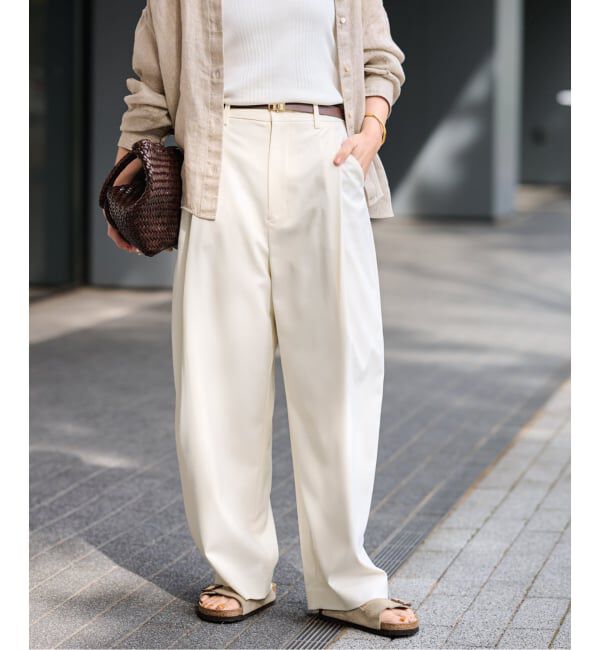 FRAMeWORK「≪追加予約≫タックカーブバックゴムパンツ」|スラックス|