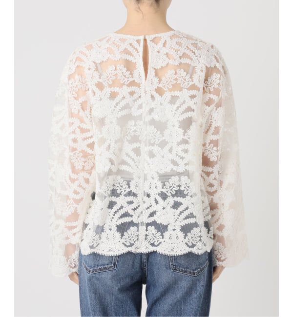 Spick and Span「《予約》コードエンブロイダリーチュールブラウス」|シャツ・ブラウス|