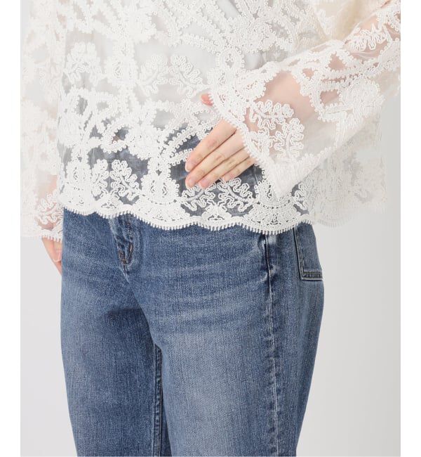 Spick and Span「《予約》コードエンブロイダリーチュールブラウス」|シャツ・ブラウス|