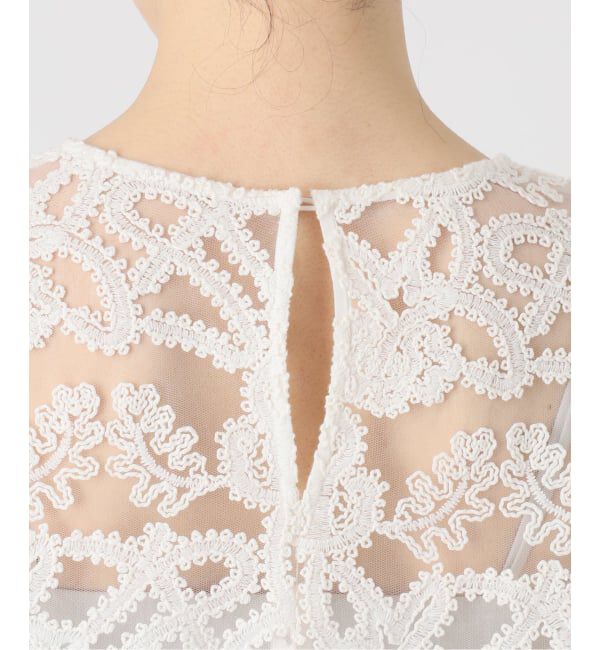 Spick and Span「《予約》コードエンブロイダリーチュールブラウス」|シャツ・ブラウス|