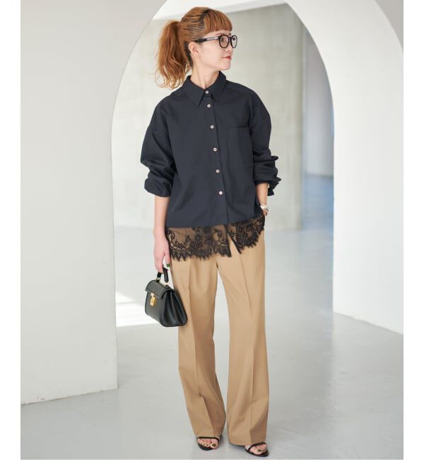 Spick and Span「《追加予約》レースタイプライターシャツ」|シャツ・ブラウス|