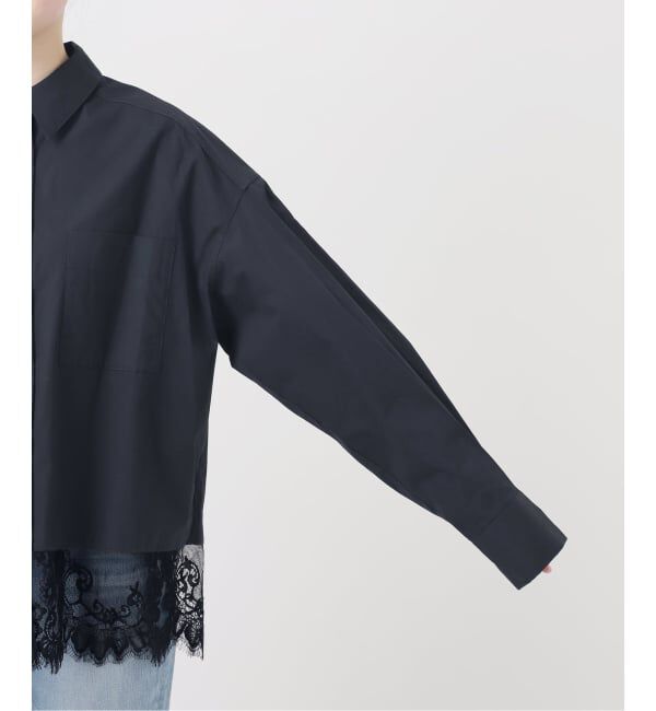 Spick and Span「《追加予約》レースタイプライターシャツ」|シャツ・ブラウス|