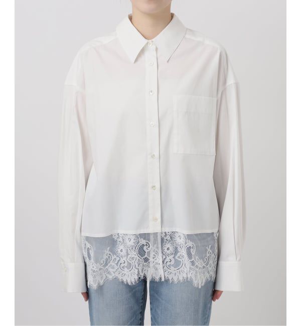 Spick and Span「《追加予約》レースタイプライターシャツ」|シャツ・ブラウス|