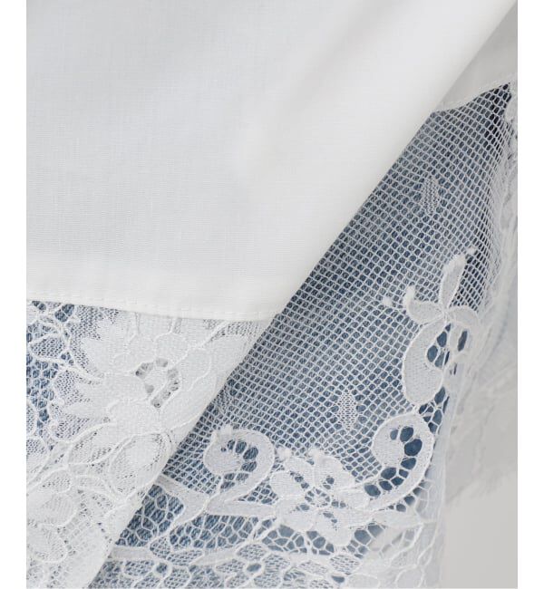 Spick and Span「《追加予約》レースタイプライターシャツ」|シャツ・ブラウス|