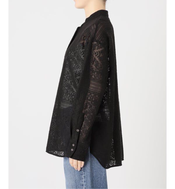 Spick and Span「《予約》スタンドカラーレースシャツ」|シャツ・ブラウス|